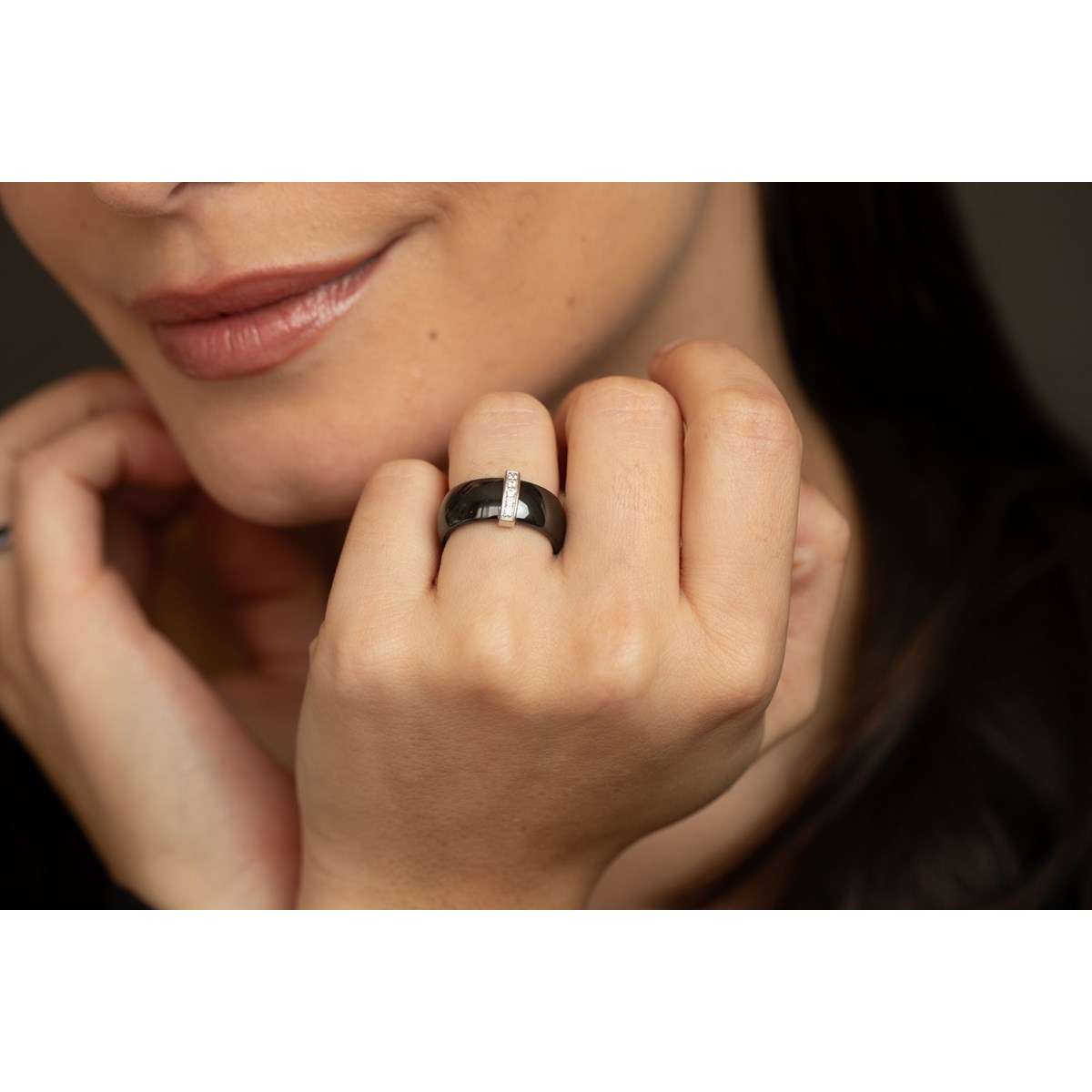 Bague Alex en Argent avec oxyde de zirconium blanc - vue 2
