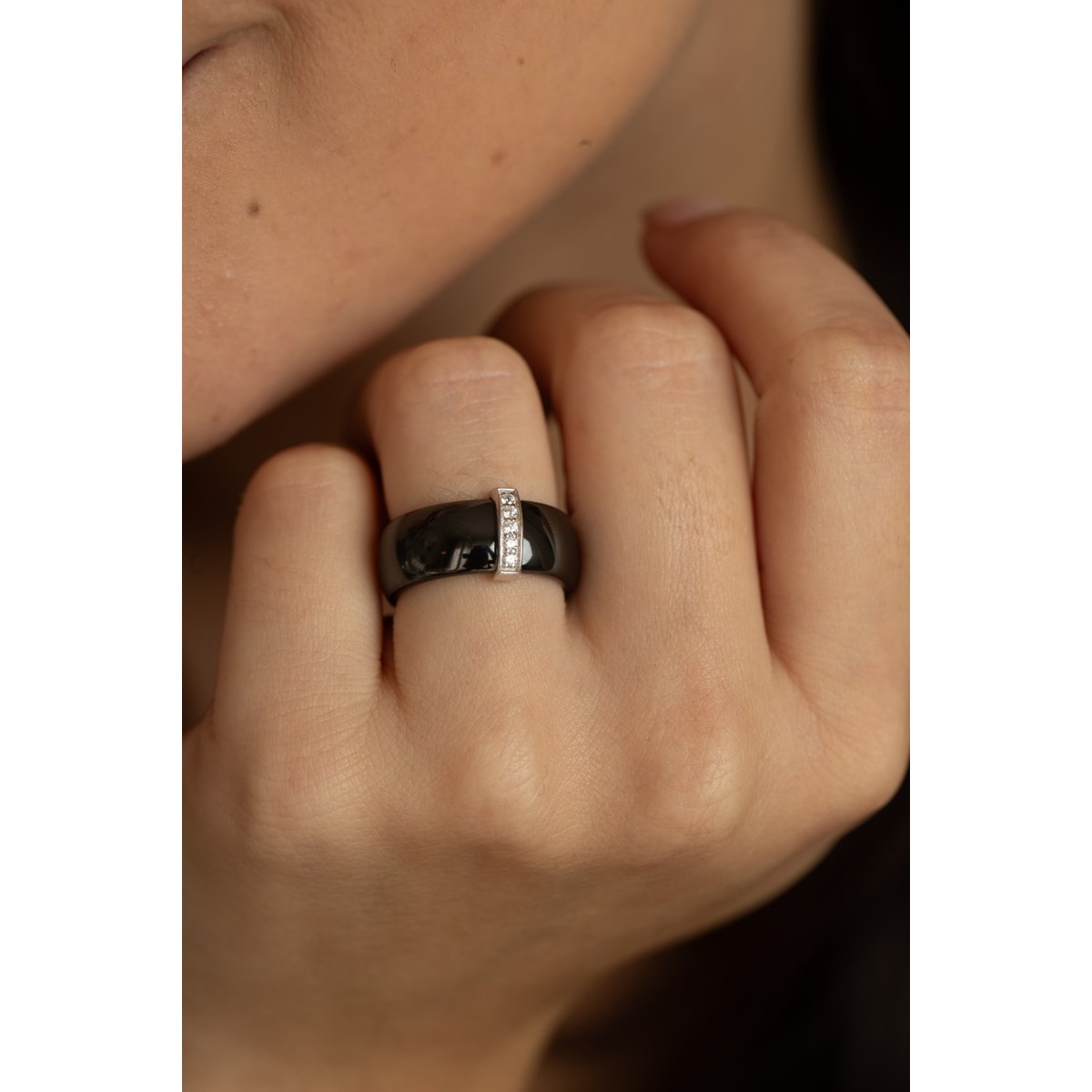 Bague Alex en Argent avec oxyde de zirconium blanc - vue 3