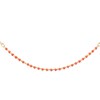 Collier délicat minimaliste chaîne perles miyuki -Doré à l 'or fin - vue V1