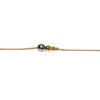 Bracelet minimaliste perles d'hématite-Doré à l'or fin - vue V1