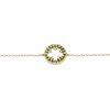 Bracelet  avec anneau tissé de perles miyuki vert-Doré à l'or fin - vue V1