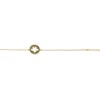 Bracelet  avec anneau tissé de perles miyuki vert-Doré à l'or fin - vue V2