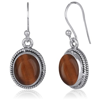 Thomas Sabo Femme 925 Argent Silver Ovale Blanc Marron /Œil de tigre Perle