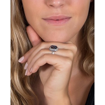 Bague ethnique en argent 925 et nacre abalone - Bijou original pour amateurs de créations uniques | Aden