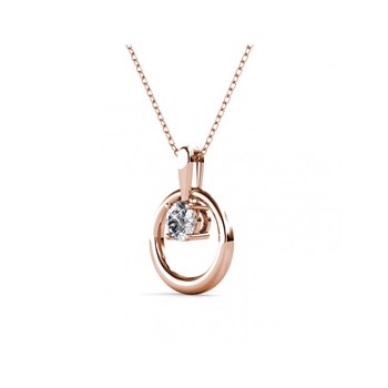 Pendentif Octavia - Or Rosé et Cristal