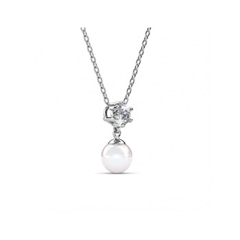 Pauline pendant - Silver and crystal