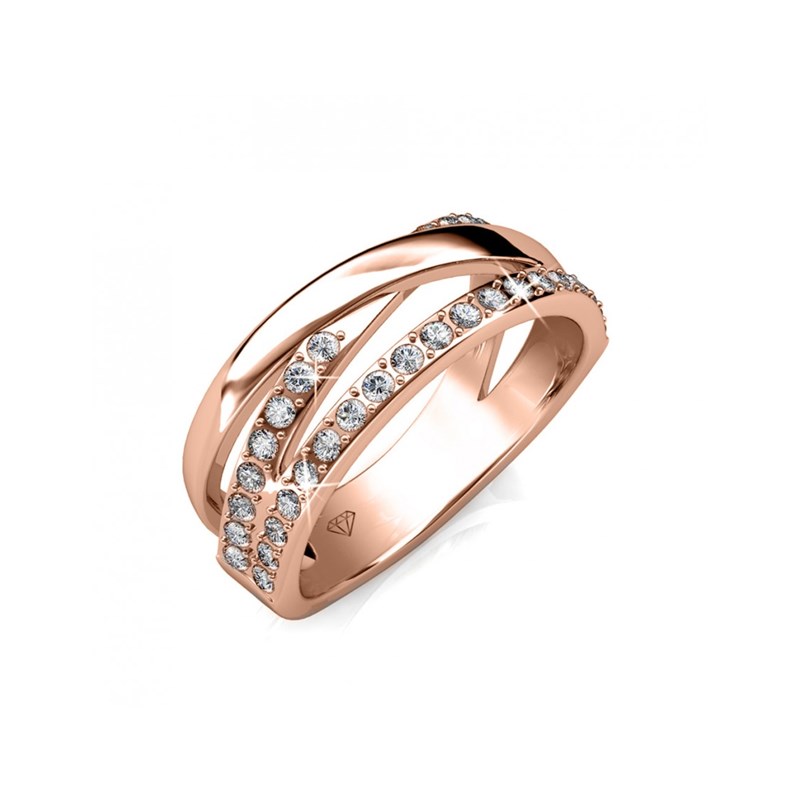 Bague Kris - Or Rosé et Cristal