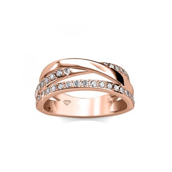 Bague Kris - Or Rosé et Cristal