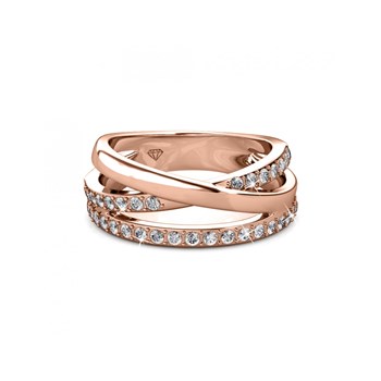Bague Kris - Or Rosé et Cristal