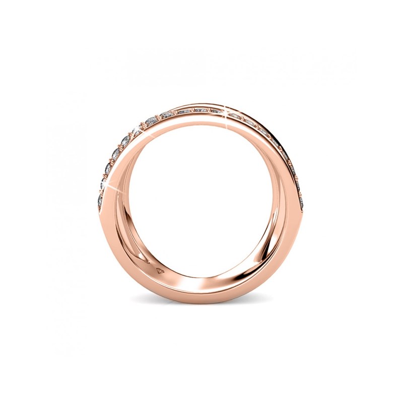 Bague Kris - Or Rosé et Cristal - vue 4