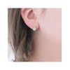 Boucles d'oreilles Unicorn - Argenté et Cristal - vue V2