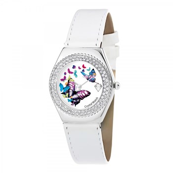 Montre Alysson papillon à mouvement tournant SC Crystal ornée de Cristaux scintillants