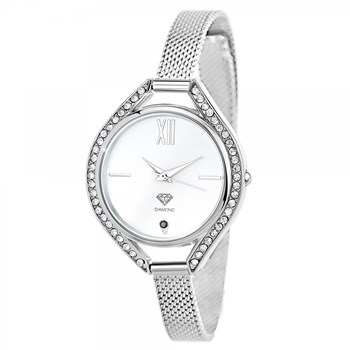 Montre Lana SC Crystal ornée d'un véritable diamant noir et de 46 Cristaux scintillants