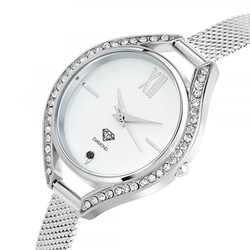 Montre Lana SC Crystal ornée d'un véritable diamant noir et de 46 Cristaux scintillants