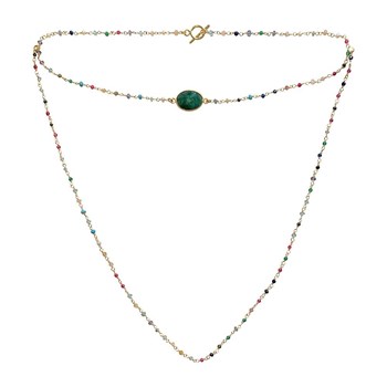 Sirvananda back jewel necklace/recto verso