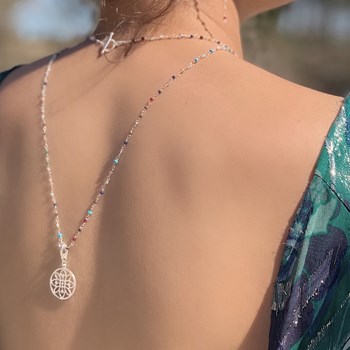 Sirvananda back jewel necklace/recto verso