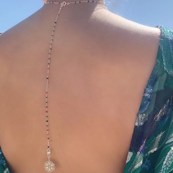 Choker et bijou de dos Patanjali Argent