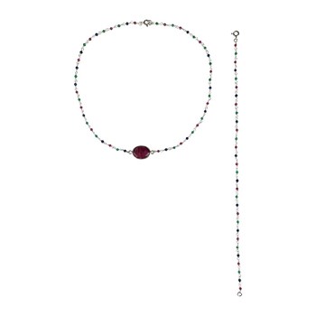 Choker et bijou de dos Kripalu Argent