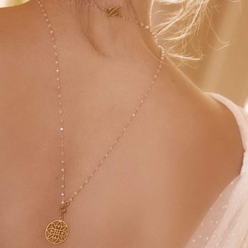 Collier bijou de dos/recto verso Pranayama argent