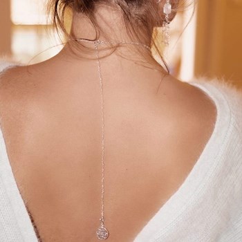 Choker et bijou de dos Yogini Argent