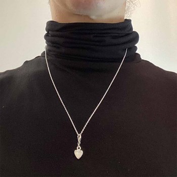 Charm's heart in sterling silver