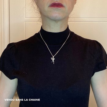 Pendentif joueuse de handball - Argent massif