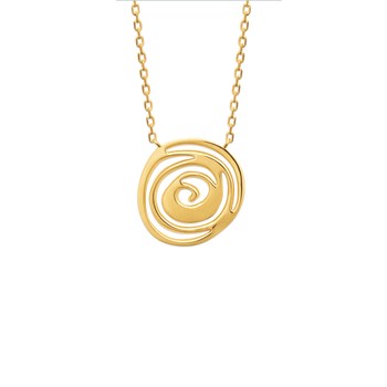 BELLA geel vergulde spiraal ketting - Bijoux Privés Discovery