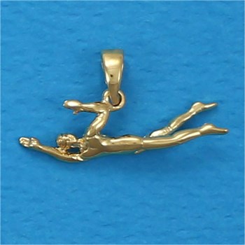 Nieuwe editie crawl zwemmer hanger - Verguld