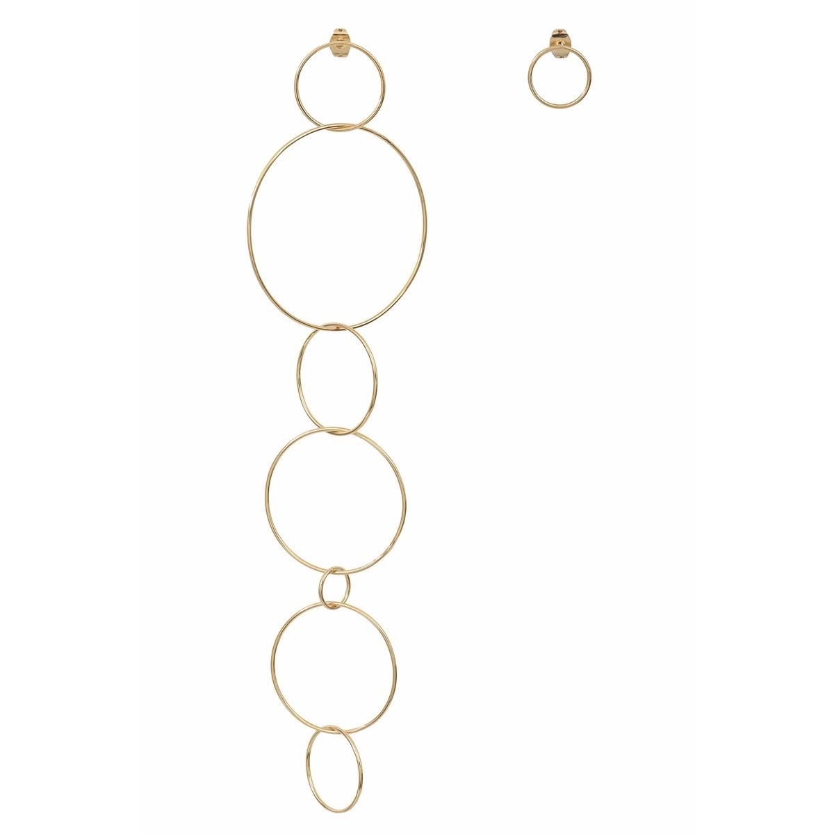 Boucles d'oreilles dorées CIRCLE - vue V1