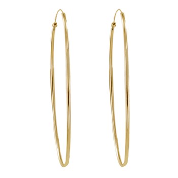 Gold-plated Fines Créoles Earrings 6cm