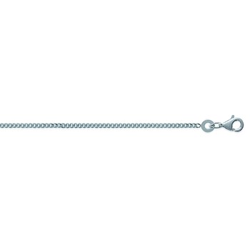 Chaîne Brillaxis maille gourmette argent rhodié 42cm