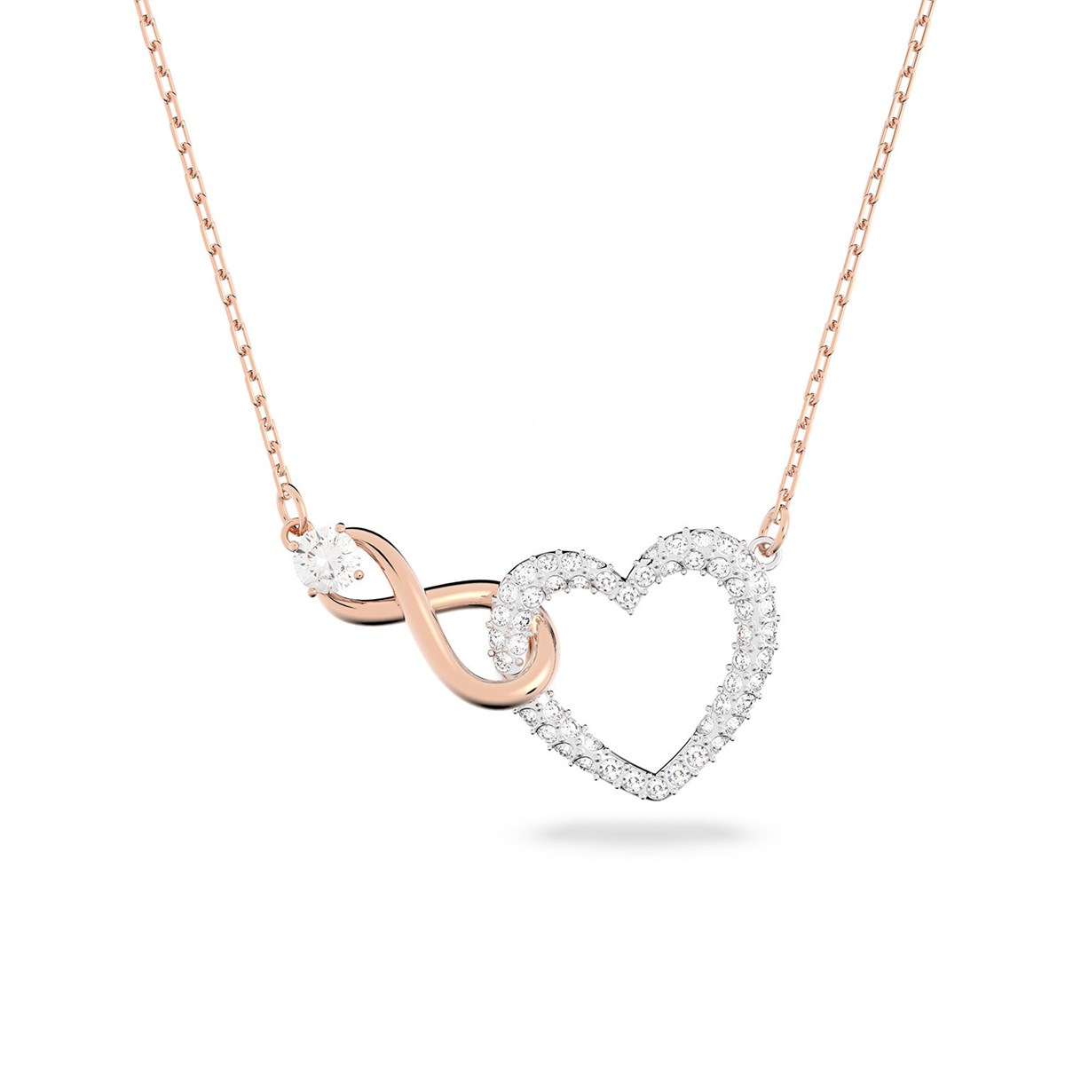Collier Swarovski Hyperbola coeur et infini