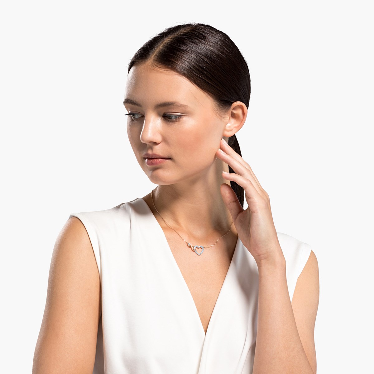 Collier Swarovski Hyperbola coeur et infini - vue 2