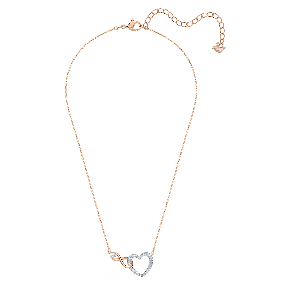 Collier Swarovski Hyperbola coeur et infini - vue 3