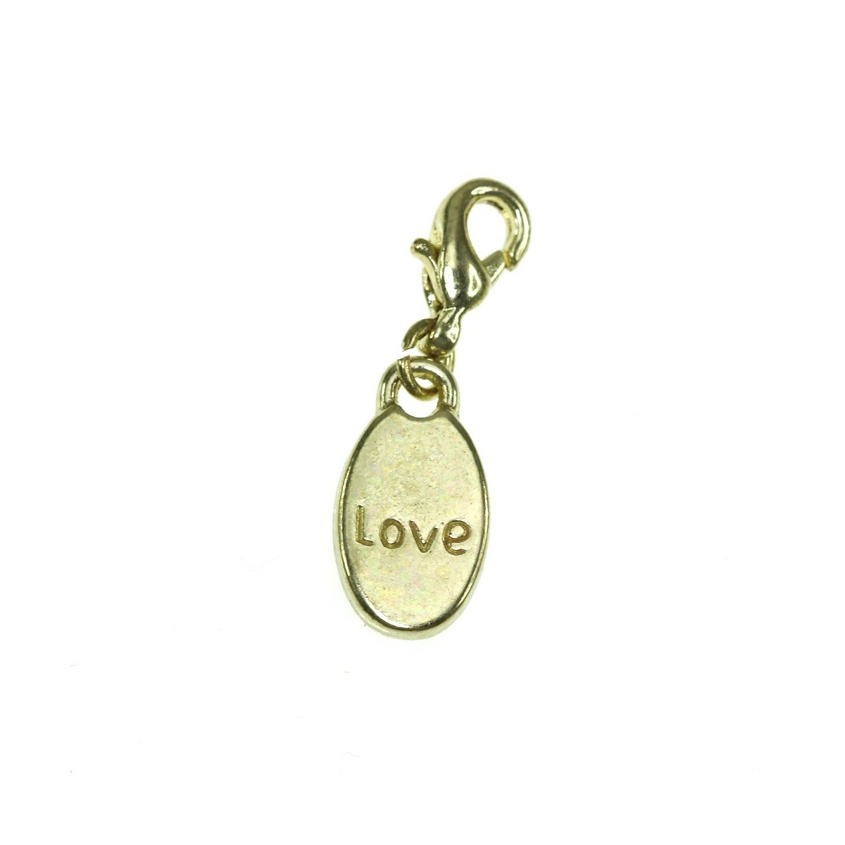 Breloque charm galet love doré SC Crystal