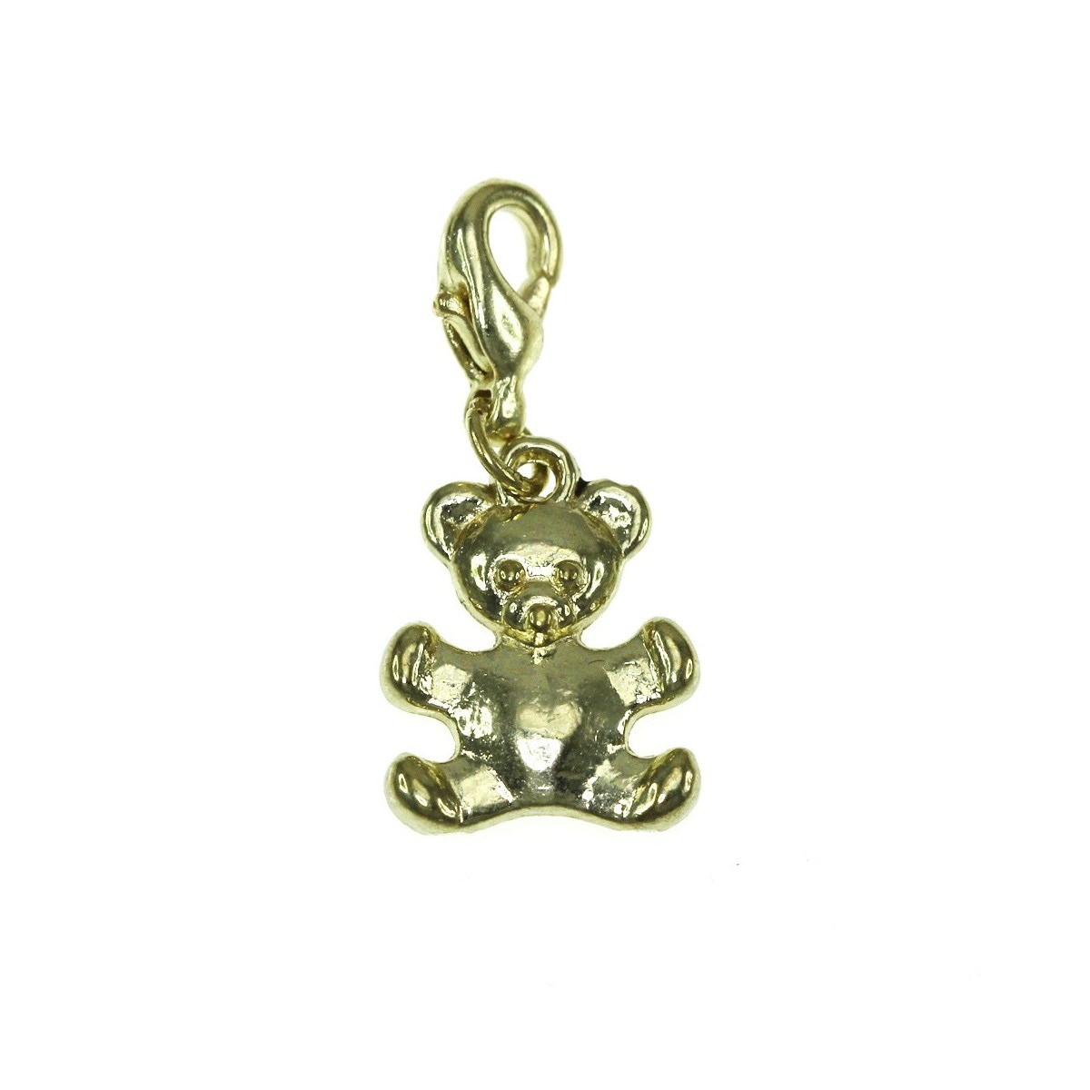 Breloque charm ours en peluche doré SC Crystal