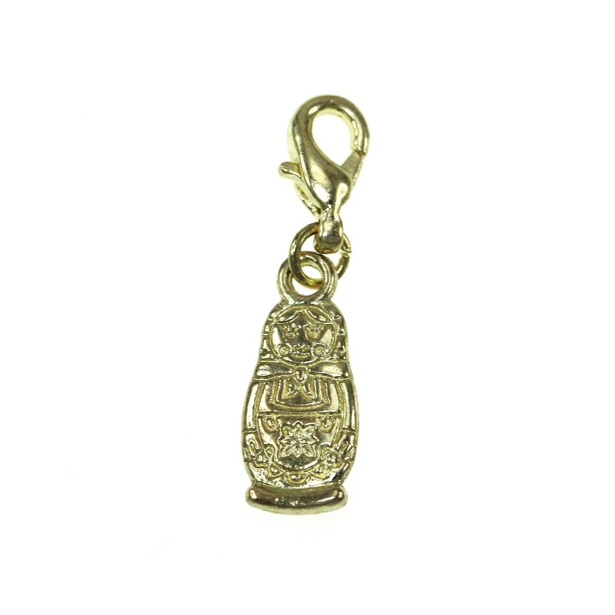 Breloque charm poupée russe dorée (matriochka) SC Crystal
