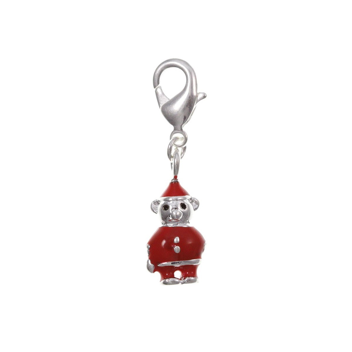 Charm lutin rouge SC Crystal plaqué argent 3 microns