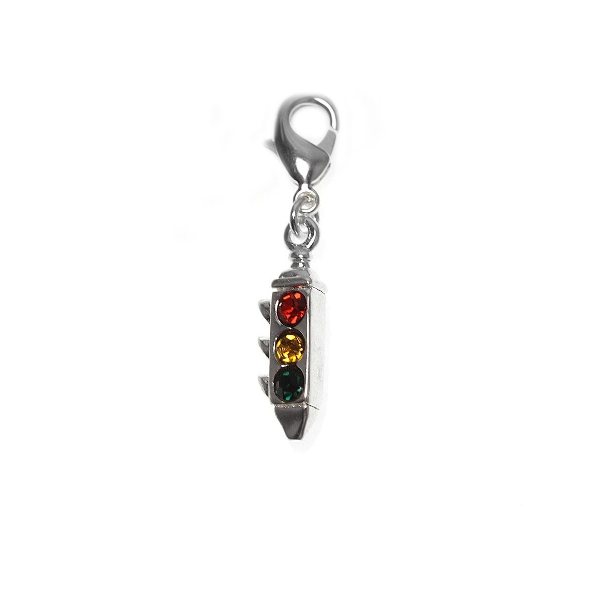 Charm feu tricolore SC Crystal plaqué argent 3 microns