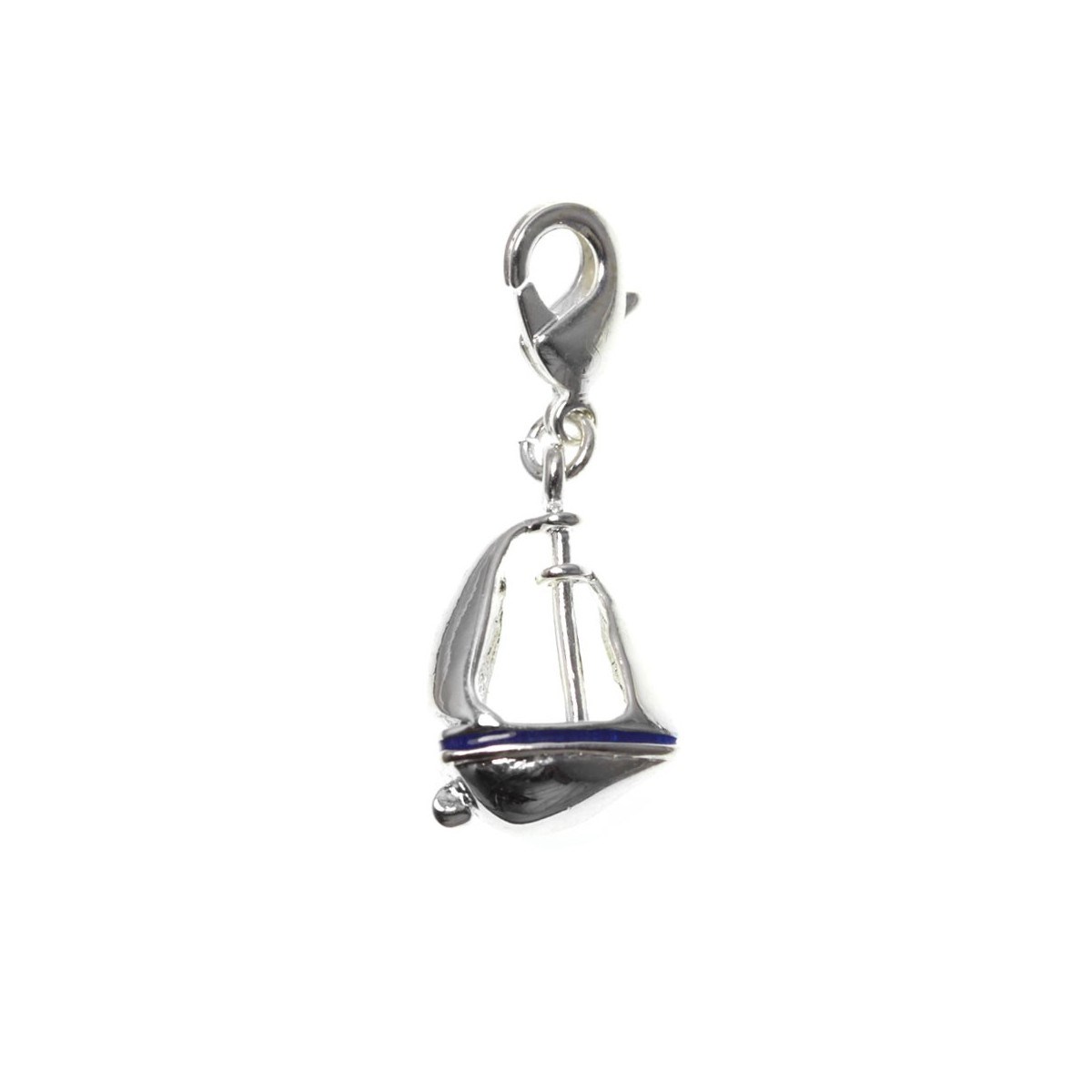 Charm bateau SC Crystal plaqué argent 3 microns