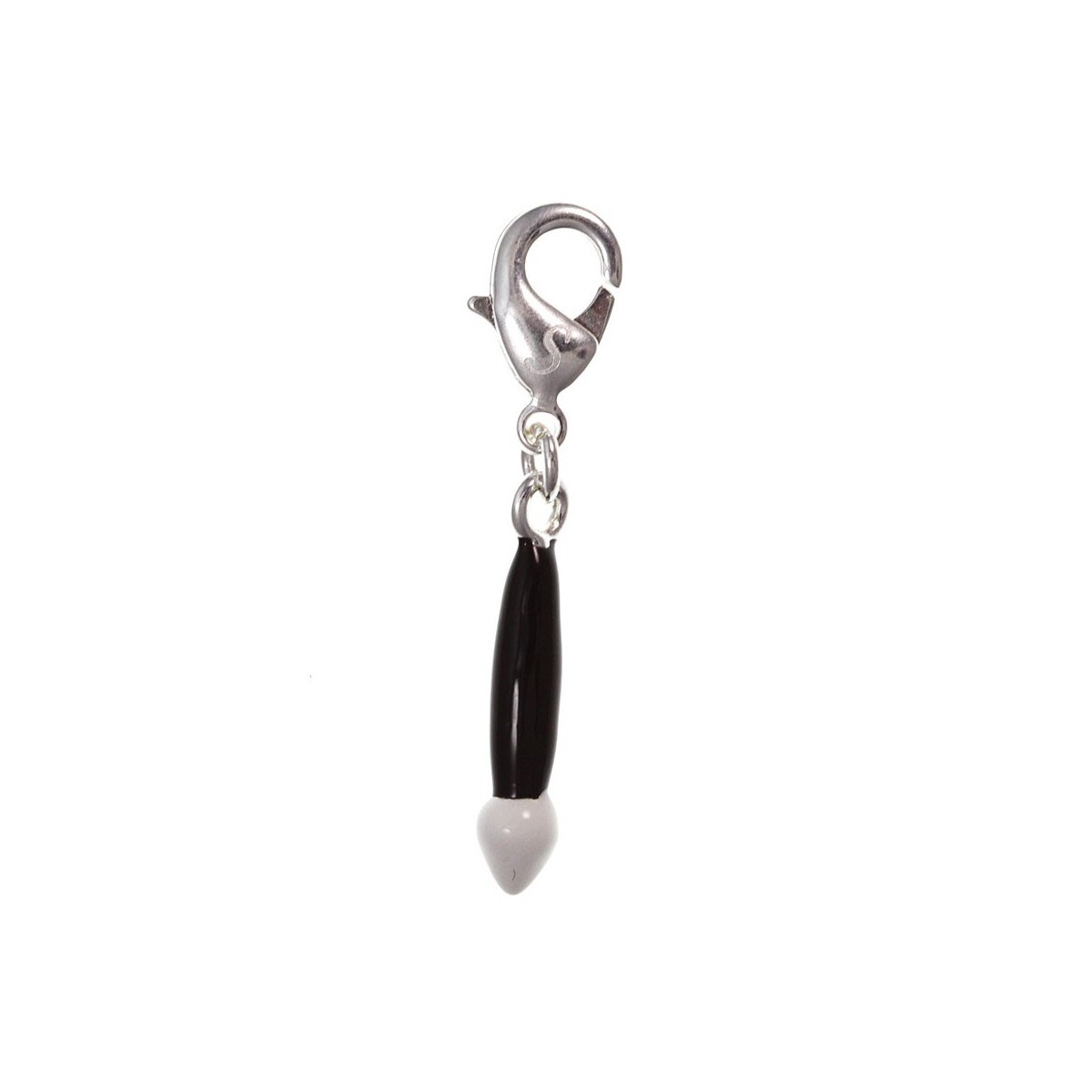 Charm pinceau SC Crystal plaqué argent 3 microns
