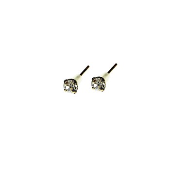 Boucles d'oreilles pointe blanche et strass
