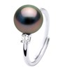 Bague Perle de TAHITI Ronde 8-9 mm Joaillerie Argent 925 - vue V1