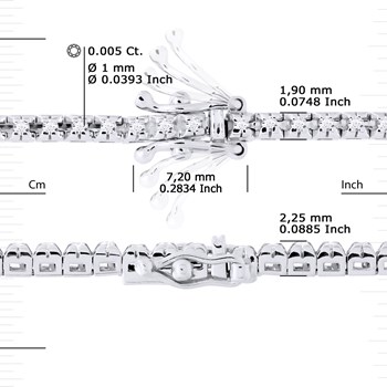 Bracelet TENNIS Diamants 0,50 Cts Or Blanc