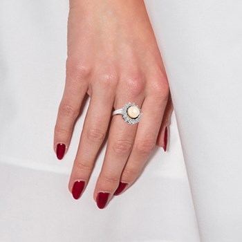 Bague jonc - Perle de culture d'eau douce - Argent 925