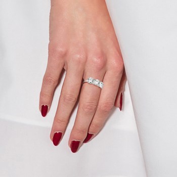 Bague trilogie - Blanc - Argent 925