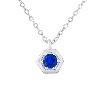 Collier SOLITAIRE - Oxyde de zirconium - Argent 925