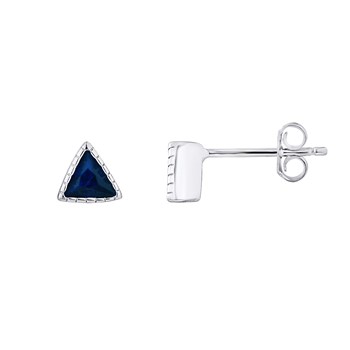 Boucles d'Oreilles TRIANFLE - Oxyde de zirconium - Argent 925