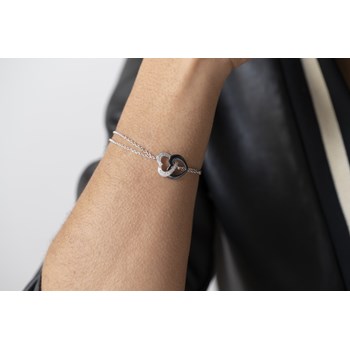 Bracelet souple Aurora en Argent avec oxyde de zirconium blanc