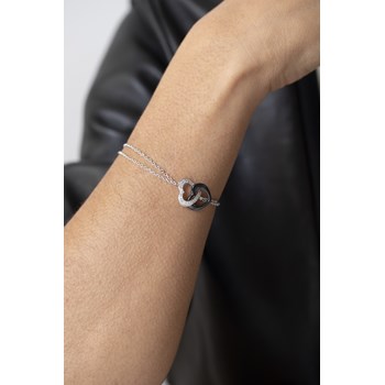 Bracelet souple Aurora en Argent avec oxyde de zirconium blanc